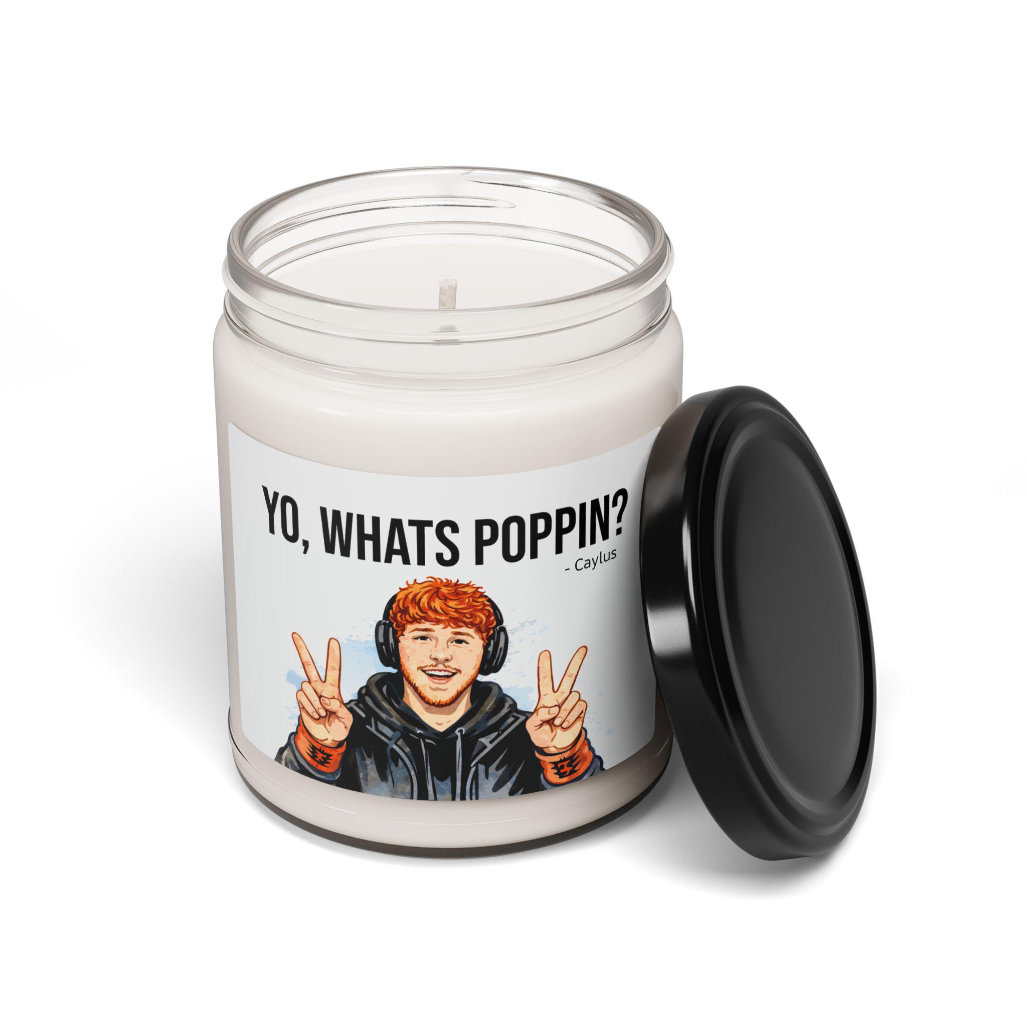 Caylus Candle, Yo Whats Poppin Meme Candle, Infinite Army Streamer Gift, Funny Roblox Gamer Gift, 12 oz Scented Candle
