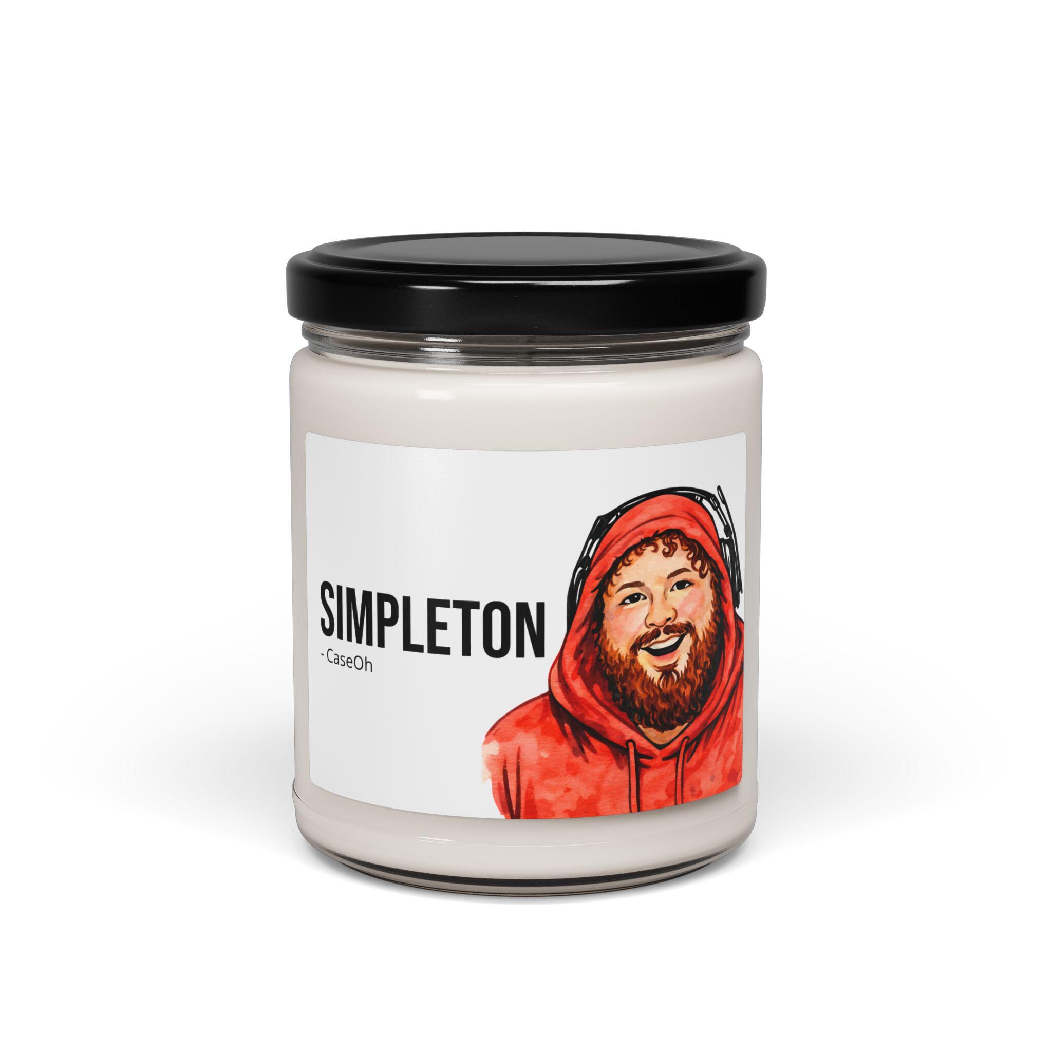 CaseOh Simpleton Candle, Funny CaseOh Meme Candle, Twitch Streamer Gag Gift for Gamers, Dorm Room Decor, 12 oz Scented Candle